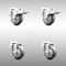Service Caster 3 Inch 316SS Thermoplastic Rubber Swivel Bolt Hole Caster Set with 2 Lock Brake SCC-SS316BHTTL20S314-TPRB-2-S-2 - alternate 1